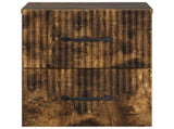 Wall-Mounted Bedside Cabinet 2 pcs Smoked Oak 34.5 x 33 x 40 cm 898986
