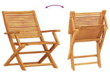 Folding Bistro Set Folding 3 pcs Brown Solid Acacia Wood 3375695