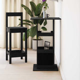 Bar Table with Shelf Black Oak 60 x 60 x 100 cm Engineered Wood 869244