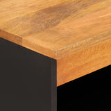 Side Cabinet Brown and Black 60x33.5x75 cm Solid Wood Mango 356808