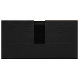 Bathroom Sink Cabinet Black Oak 65 x 33 x 60 cm Engineered Wood 862892