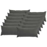 Cushion Cover 12 pcs HEERLEN Anthracite 40 x 80 cm Polyester 910008