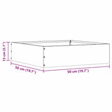 Lawn Edging 6 pcs Black 50 x 50 x 13 cm Steel 874717
