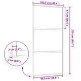 Glass Door Fretwork Black 102.5 x 2 x 205 cm Aluminium 42012459