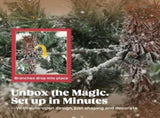5ft Super Flocked Christmas Tree - Green/White T3398P424892