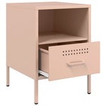 ZNTS Bedside Cabinets 2 pcs Pink 36x39x50.5 cm Steel 843057