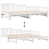 Daybed with Trundle and Drawers without Mattress White 80x200 cm 3302220