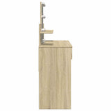 Dressing Table with LED Sonoma Oak 100x40x130 cm 848201