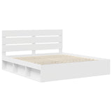 Bed Frame with Headboard White 180 x 200 cm Solid Pine Wood 3411712