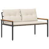 Outdoor Bench 2 -Seater 116 x 67.5 x 72 cm Poly Rattan 42025365