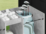 Golf Cabinet Plain Concrete Grey 102 x 45 x 85.5 cm 899458