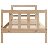 Bed Frame without Mattress 75x190 cm Small Single Solid Wood Pine 3305745