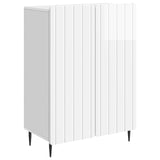Sideboard High Gloss White 66 x 34.5 x 92 cm Engineered Wood 894359