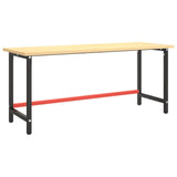 Work Bench Frame Matte Black and Matte Red 180x57x79 cm Metal 151457
