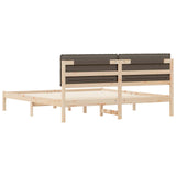 Bed Frame with Upholstered Headboard Taupe 180 x 200 cm 877822