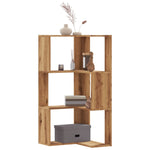 ZNTS Corner Bookcase 3-Tier Artisian Oak 50x50x102 cm Engineered Wood 852599