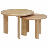 Nesting Coffee Tables 2 pcs Black Solid Mango Wood 4104650