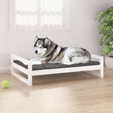 Dog Bed White 105.5x75.5x28 cm Solid Pine Wood 821488