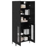 Highboard Black Oak 69.5 x 34 x 180 cm Engineered Wood 3416157