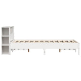 Bookcase Bed without Mattress White 160x200 cm Solid Wood Pine 3322826
