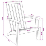 Garden Adirondack Chair Black Polypropylene 364165