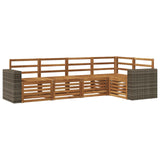 Sectional Sofa Set 5 pcs Natural Solid Acacia Wood 3384365