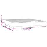 Pocket Spring Bed Mattress Black 193x203x20cm King Faux Leather 347889