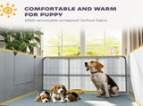Steel Dog Whelping Box with Washable Whelping Pad, Wind-Resistant Cloth, for Small, Medium Dogs, 102 T3398P555180