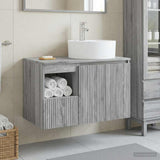 Bathroom Furniture Set 2 pcs Grey Sonoma Engineered Wood 3404080