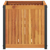 Garden Planter 45x45x44 cm Solid Wood Acacia and Steel 367610