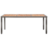 46083 9 Piece Garden Dining Set with Cushions Poly Rattan Grey
