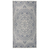 Outdoor Rug Blue Polypropylene 100 x 200 cm Pattern Outdoor Rug 340829