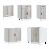 11 Piece Kitchen Cabinet Set Lucca Grey Sonoma Engineered Wood 3314897