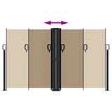 Retractable Side Awning Taupe 140x1200 cm 4004814