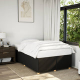 ZNTS Bed Frame without Mattress Black 120x190 cm Small Double Fabric 3284717