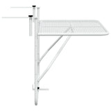 Balcony Table White 60x40 cm Steel 340916