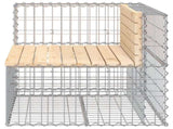 Garden Bench Natural wood, Silver Solid pine wood, Galvanised steel 834380