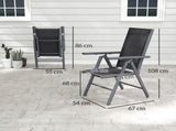 Set of 2 Folding Chair, Aluminium Frame Outdoor Camping Chairs with Breathable Mesh Back and Seat, T3398P327944