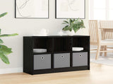 Sideboard with Drawer Black Oak 88.5 x 27.5 x 63.5 cm 8000509