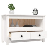 TV Cabinet White 79x35x52 cm Solid Wood Pine 821498