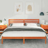 Bed Frame with Headboard Wax Brown 180 x 200 cm Solid Pine Wood 872280