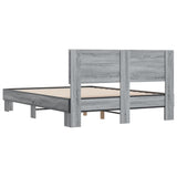 Bed Frame without Mattress Grey Sonoma 140x190 cm 3280215