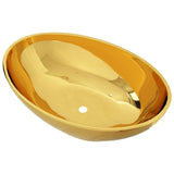 Wash Basin 40x33x13.5 cm Ceramic Gold 143474