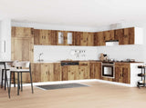 Sink Base Cabinet with Door Porto 2 pcs Brown Engineered wood 3315029