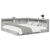 Bookcase Bed Grey sonoma 180 x 200 cm Engineered wood 3335748