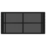 Outdoor Table Black 80 x 40 x 40 cm PE Rattan and Glass 42025182
