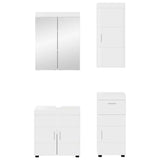 Bathroom Furniture Set TULUM 4 pcs High Gloss White 3398048