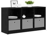 Sideboard with Drawer Black Oak 88.5 x 27.5 x 63.5 cm 8000509
