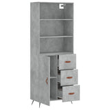 Highboard Concrete Grey 69.5x34x180 cm Engineered Wood 3189417