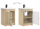 Bathroom Vanity with Sink Sonoma Oak 42 x 40 x 84.5 cm 890026